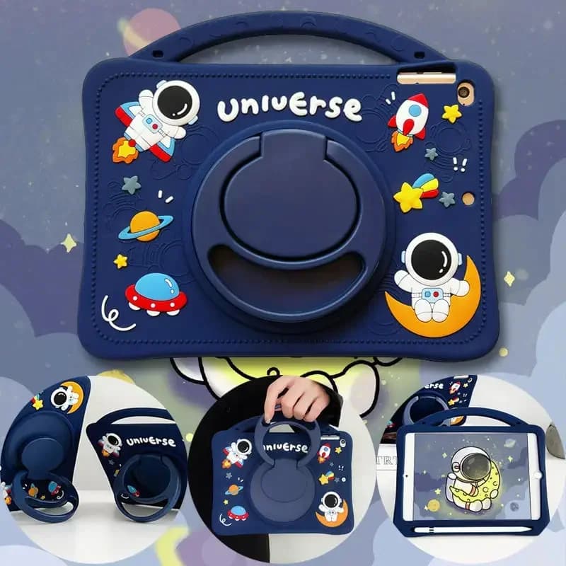Custodia per bambini per Xiaomi RedMi Pad SE 8.7 "11" 10.61 "POCO Pad 12.1" Tablet Cover Mipad 5 11 6s Pro 12.4 Rotazione a 360 Maniglia Del Basamento Funda