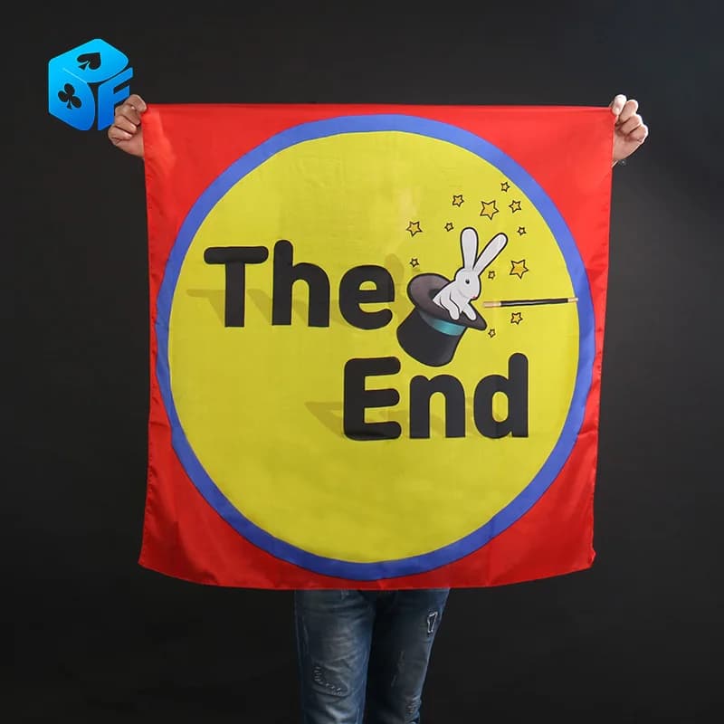 The End Silk 88*88cm no smoking trucchi magici 100% seta Close Up Stage Show fine apparing Illusion Gimmick Mentalism puntelli