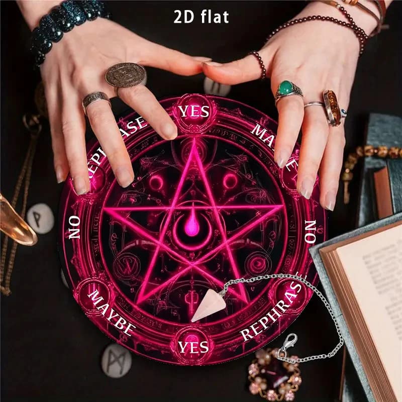 Star-shaped desig Altar Decoration Swinging Crystal Reading Pendulum Board For Astrology Oracle Card Mat Magic Symbol Decoration