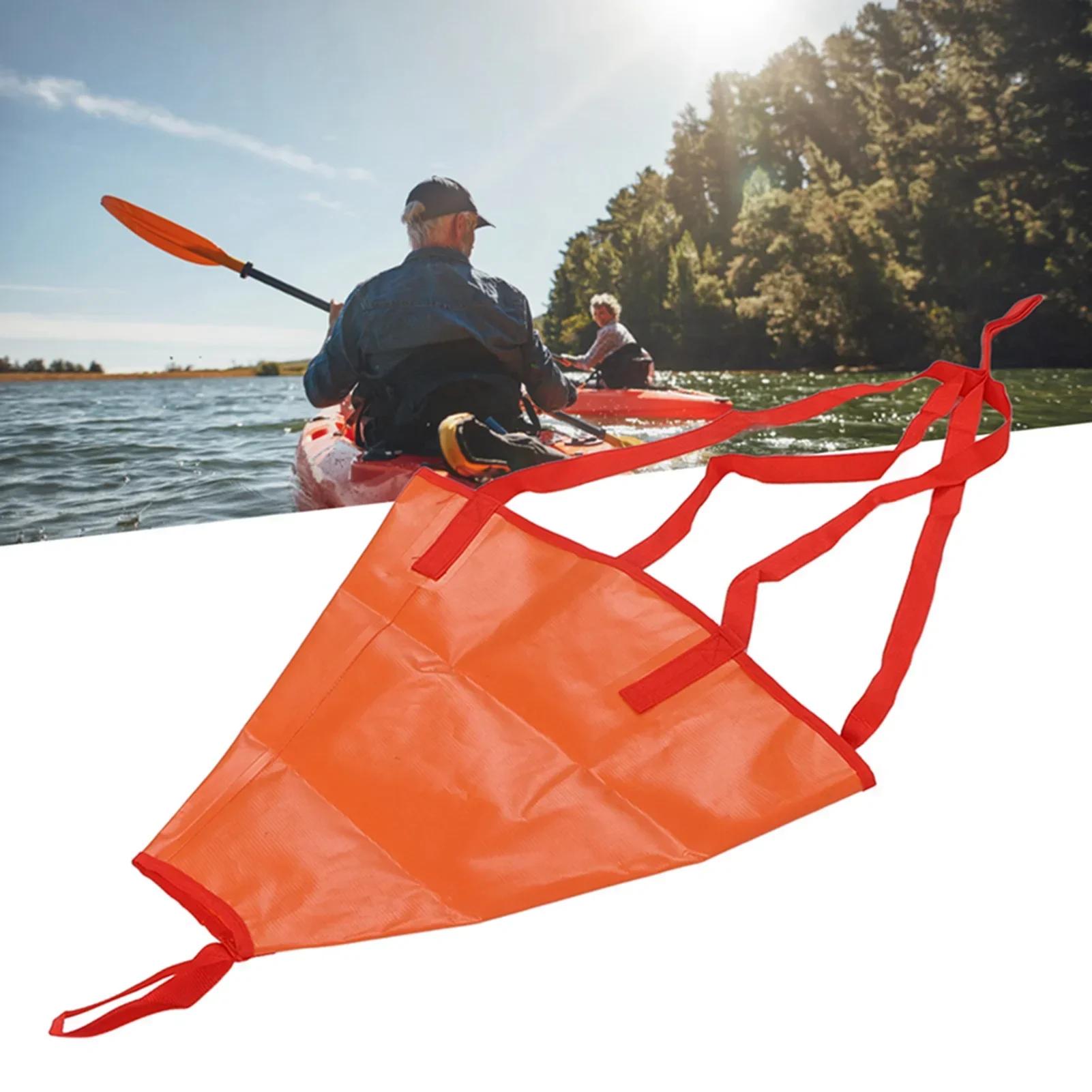 Arancione Drift Sock Sea Anchor Drogue Float Funzionamento semplice Design compatto Accessori per kayak per barca da pesca