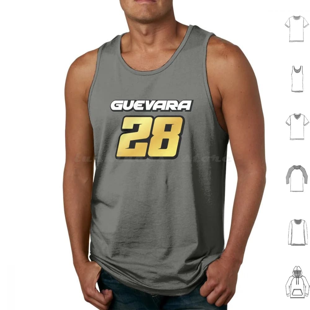 Izan Guevara 28 Canotte Golden Print Cotton Moto3 Helmet Motobike Racer Sport Bicycle enthusiast