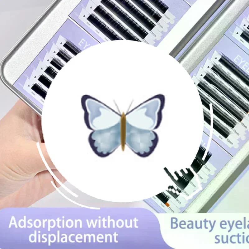Single Layer Lash Extension Display Box Pallet Storage Box For Individual Suspended Magnetic Sheets Eyelash Protection Box