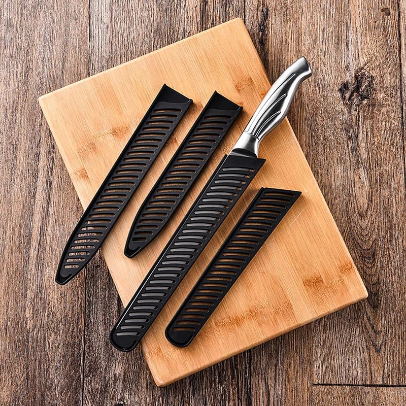 Black plastic kitchen knife sheet, knife protection, blade cover, bone knife case, fruit, bread, chef daHomeclub da