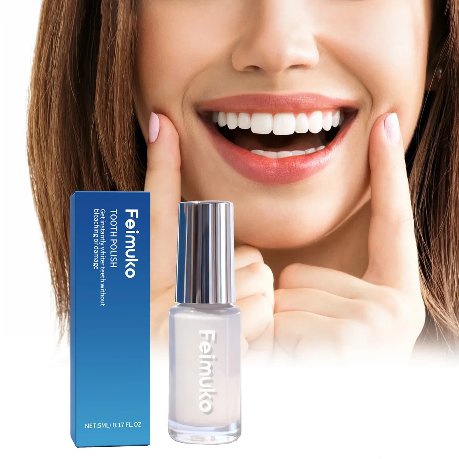 Vernice per Denti all'Idrossiapatite, Sbiancamento Istantaneo, Delicato e Duraturo, Alito Fresco, Schiarente Dentale, Lucidante per Denti