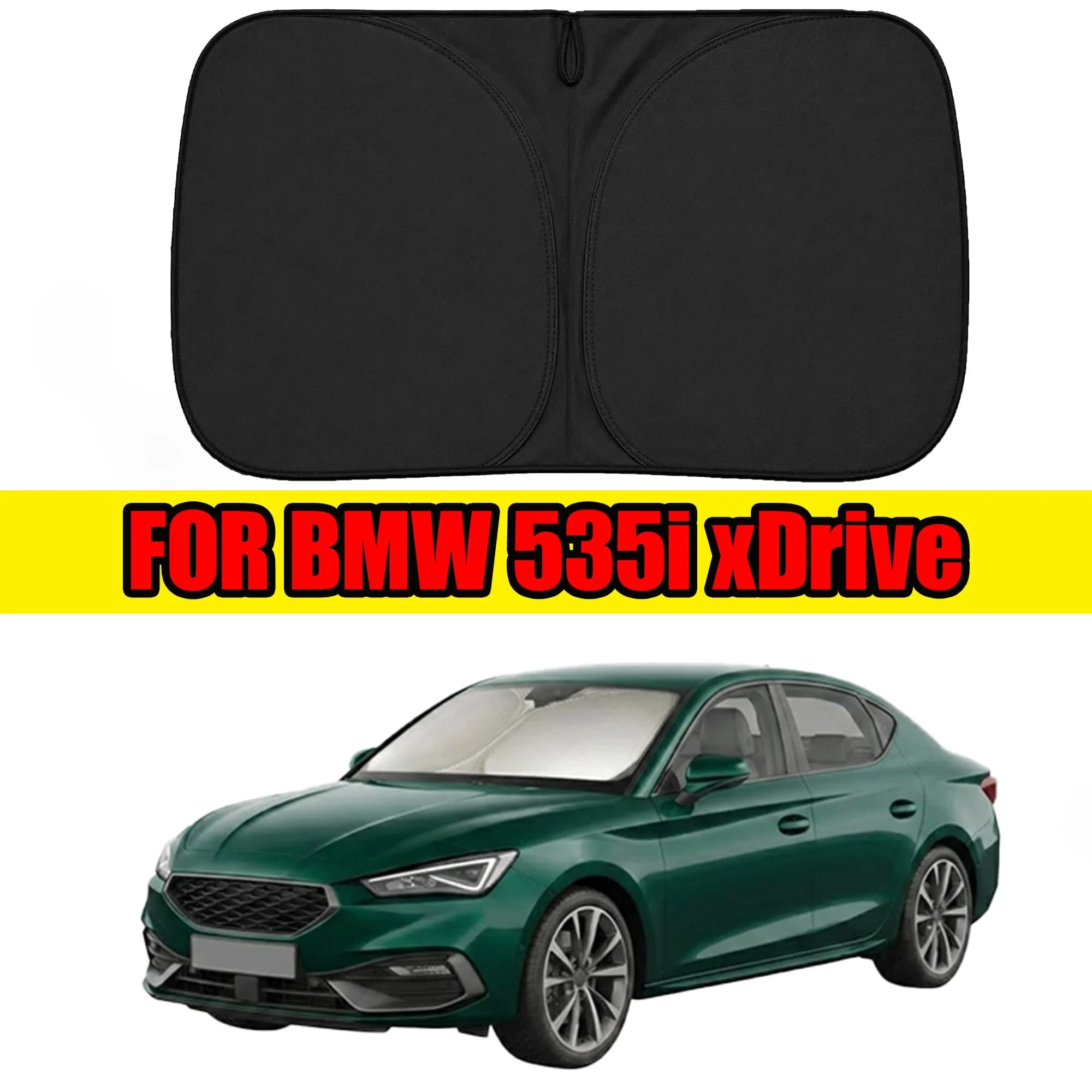 FOR BMW 535i XDrive Windshield Sunshade With Titanium Silver Coating, UV Protection & Heat Block