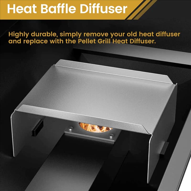 HGFLE-Stainless Steel Heat Baffle Diffuser Replacement Part For Traeger,Camp Chef And Most Other Brand Pellet Grills