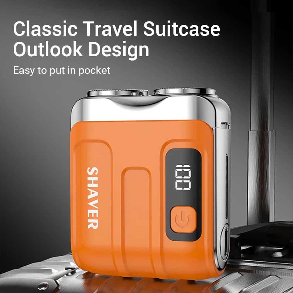 Waterproof Smart Electric Razor Travel Razor Mini Double Blade Razor Men's Razor Portable Barba Rechargeable Removal