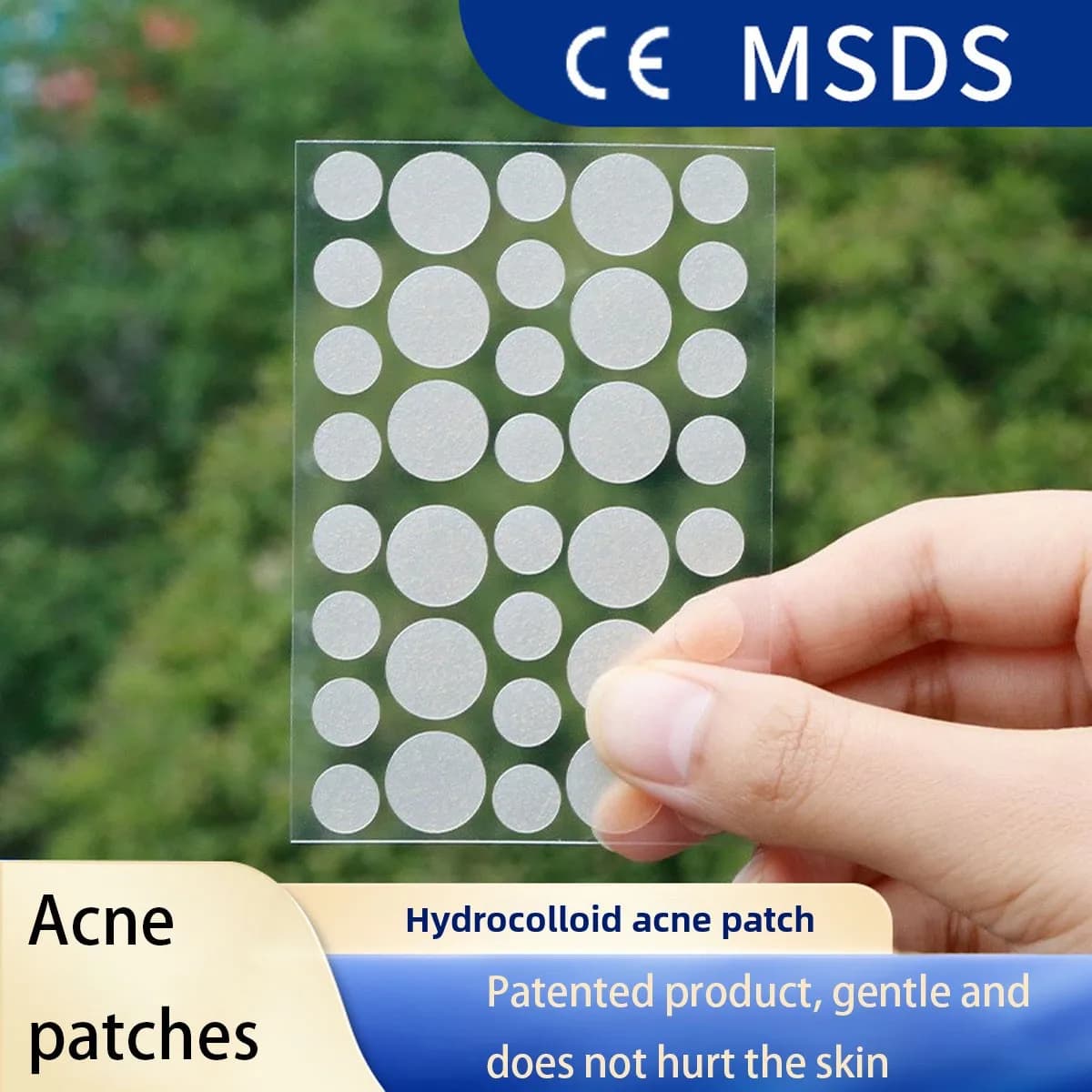 Patch for hydrocolloidal dressing with tea tree oil 5 pieces Patch for waterproof concealer with salicylic acid Patch for acne