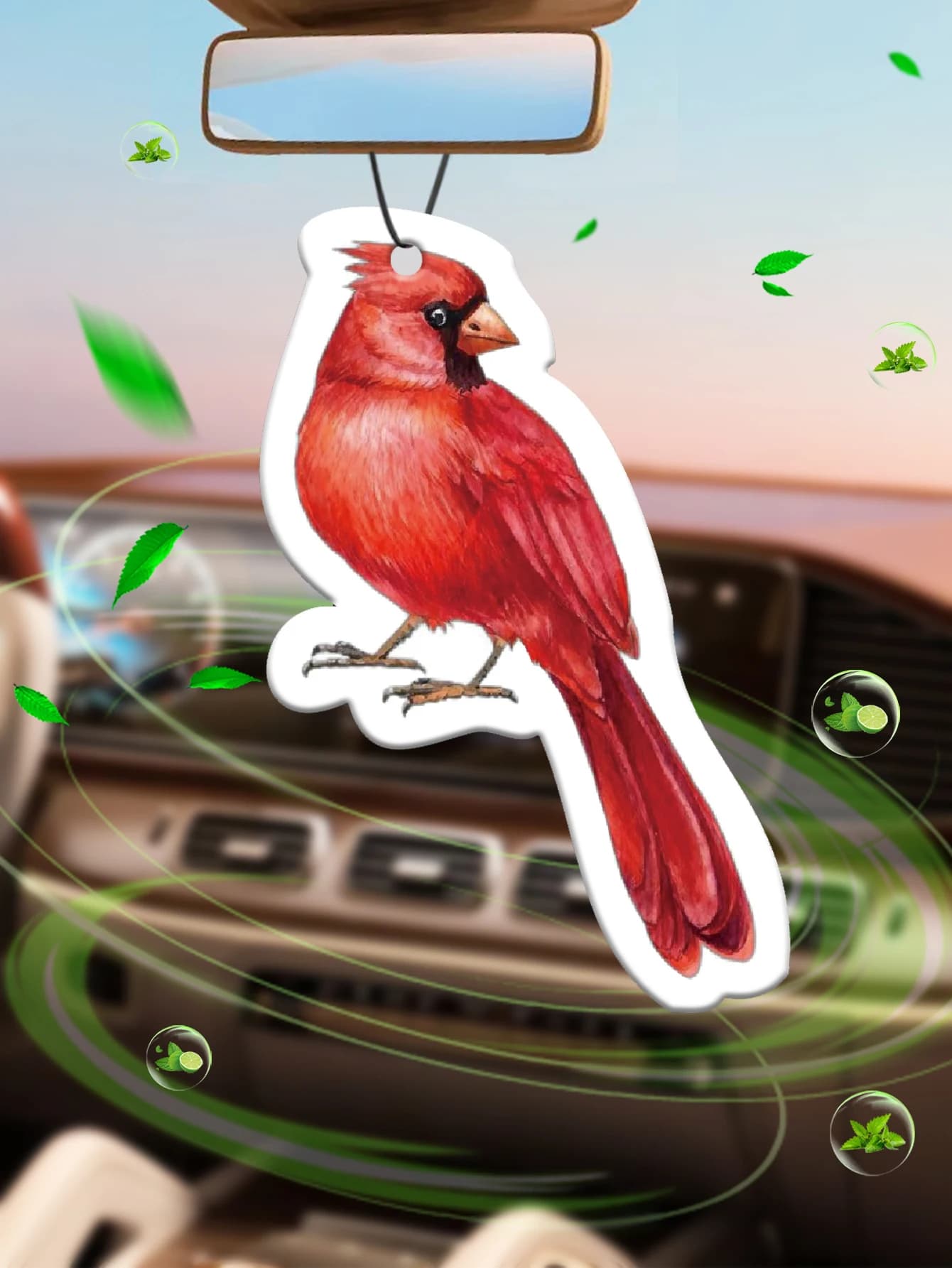 Cardinal Christmas decorations - perfect to hang in memory of loved people and to decorate the Christmas tree, perfumer for car.