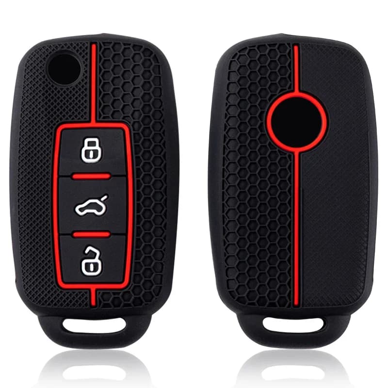 Custodia protettiva per chiave in silicone per auto Shell Fob per VW Volkswagen Polo Golf Passat Beetle Tiguan Seat Leon Altea Skoda Octavia Kodiaq