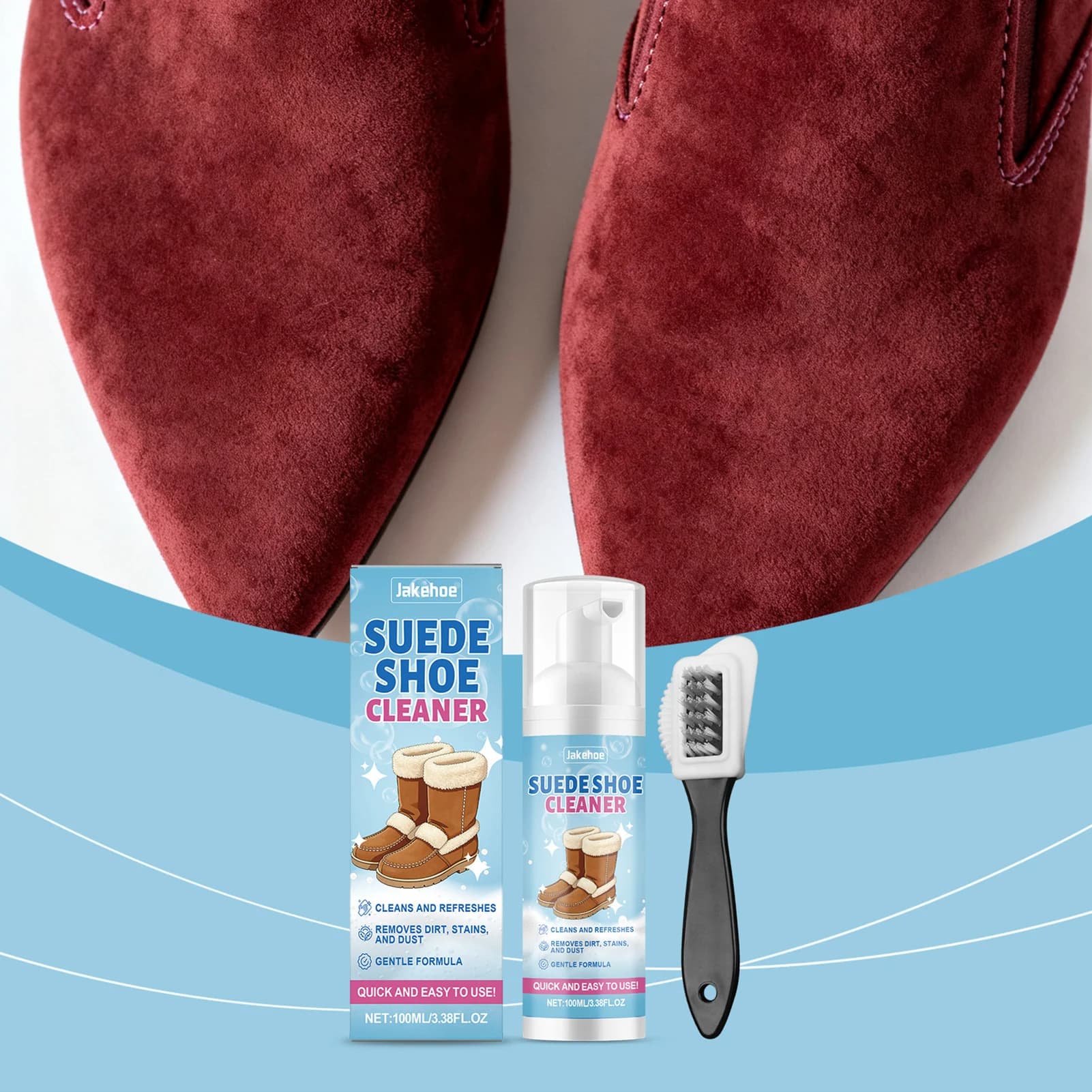 Suede Cleaning Kit Stain Remover Suede Shoe Cleaner for Snow Boots Nubuck Leather Care Tool Professional Maintenance Set