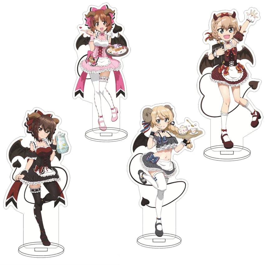 16CM Anime Acrylic Stand GIRLS und PANZER Akiyama Yukari Anzu Kadotani Takebe Saori Nishizumi Maho Cos Figure Ornaments Gifts