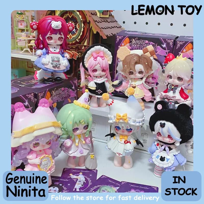 Nuovo autentico Ninita Mirror Paradise Series Blind Box Collezione di bambole con figurine carine Ornamento da tavolo Tendenza moda Regalo Ragazza