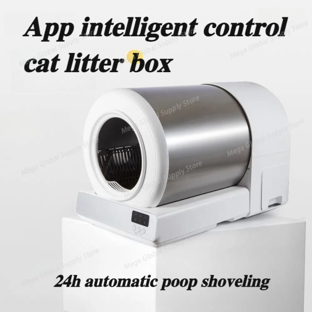 Intelligent Cat Litter Box Automatic Cleaning Deodorization APP Monitoring Cat Toilet 8L Sterilization Pet Products Supplies