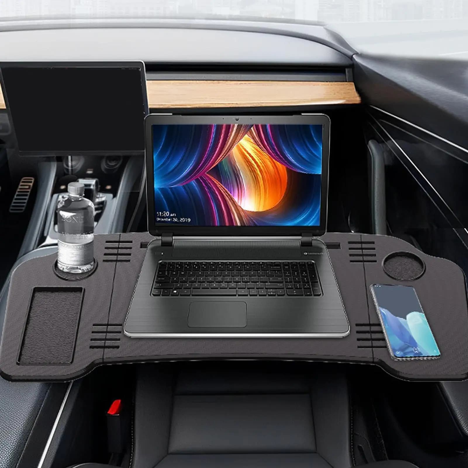 Supporto per Volante Auto Antiscivolo, Scrivania Portatile per Laptop da Auto, Tavolino da Volante per Computer Portatile