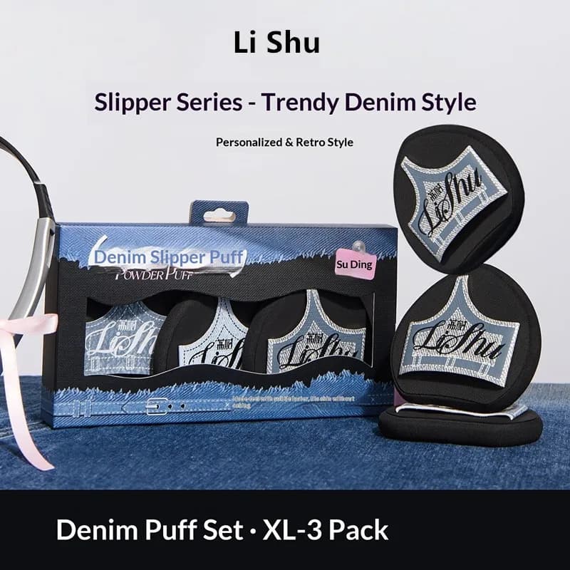 LISHU Smooth makeup sponge for 3 piece slippers - Large mixing attic to fit, hide, dry and wet use, non pasty cosmetic tool