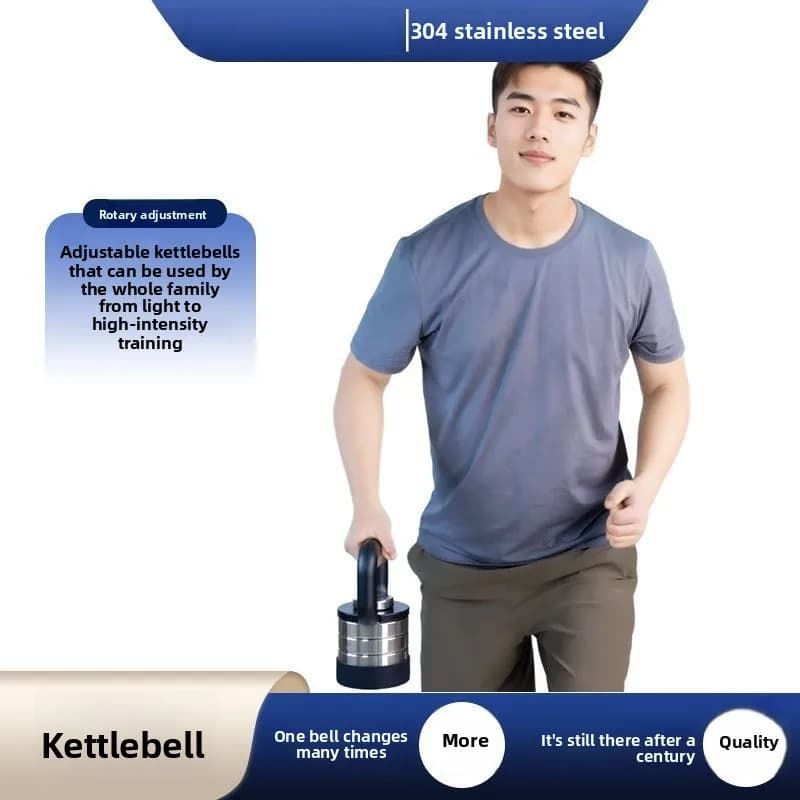 304 stainless steel adjustable kettlebell to lose weight, gain muscle and strengthen the body, good unisex aid