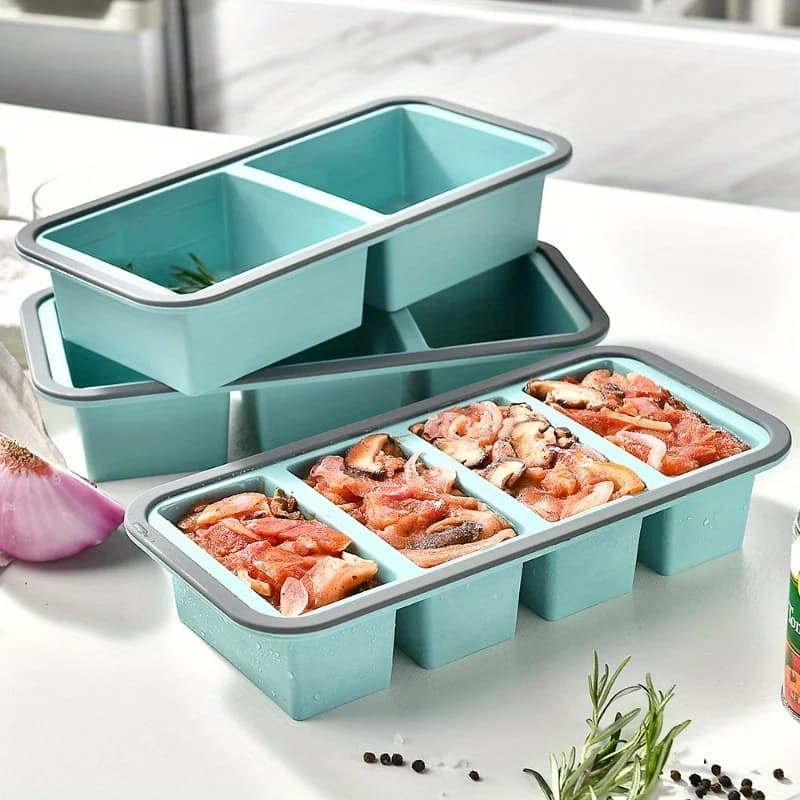 Contenitori per Alimenti Divisi, Adatti a Microonde e Congelatore, Scatola Pranzo Ermetica con Scomparti, Lavabili in Lavastoviglie per Preparazione Pasti
