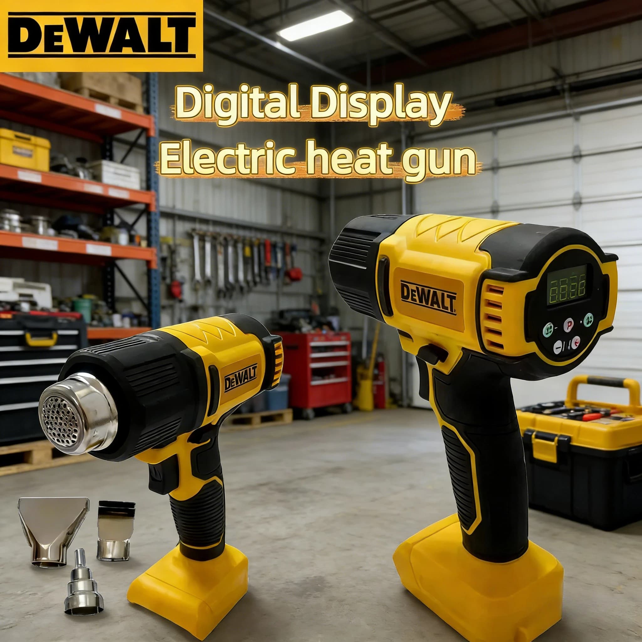 Pistola Termica DEWALT per Imballaggio Termoretraibile, Pistola ad Aria Calda Senza Fili, Asciugatore Elettrico, Soffiatore Termico per Batterie DEWALT