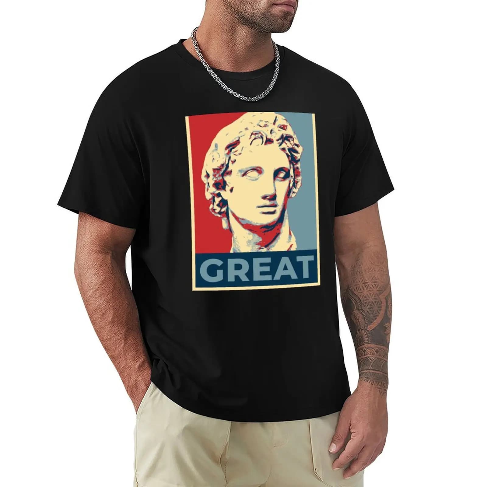 T-shirt Alexander The Great T-shirt basic a maniche corte in misto cotone