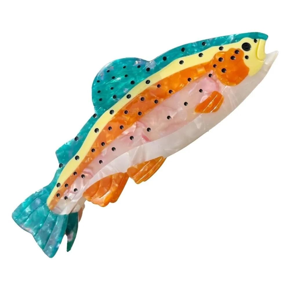 Salmon fish hair clip in vinegar, non-slip, for thick hair, compatible with small claw, all hair types, softs compatible with thin hair
