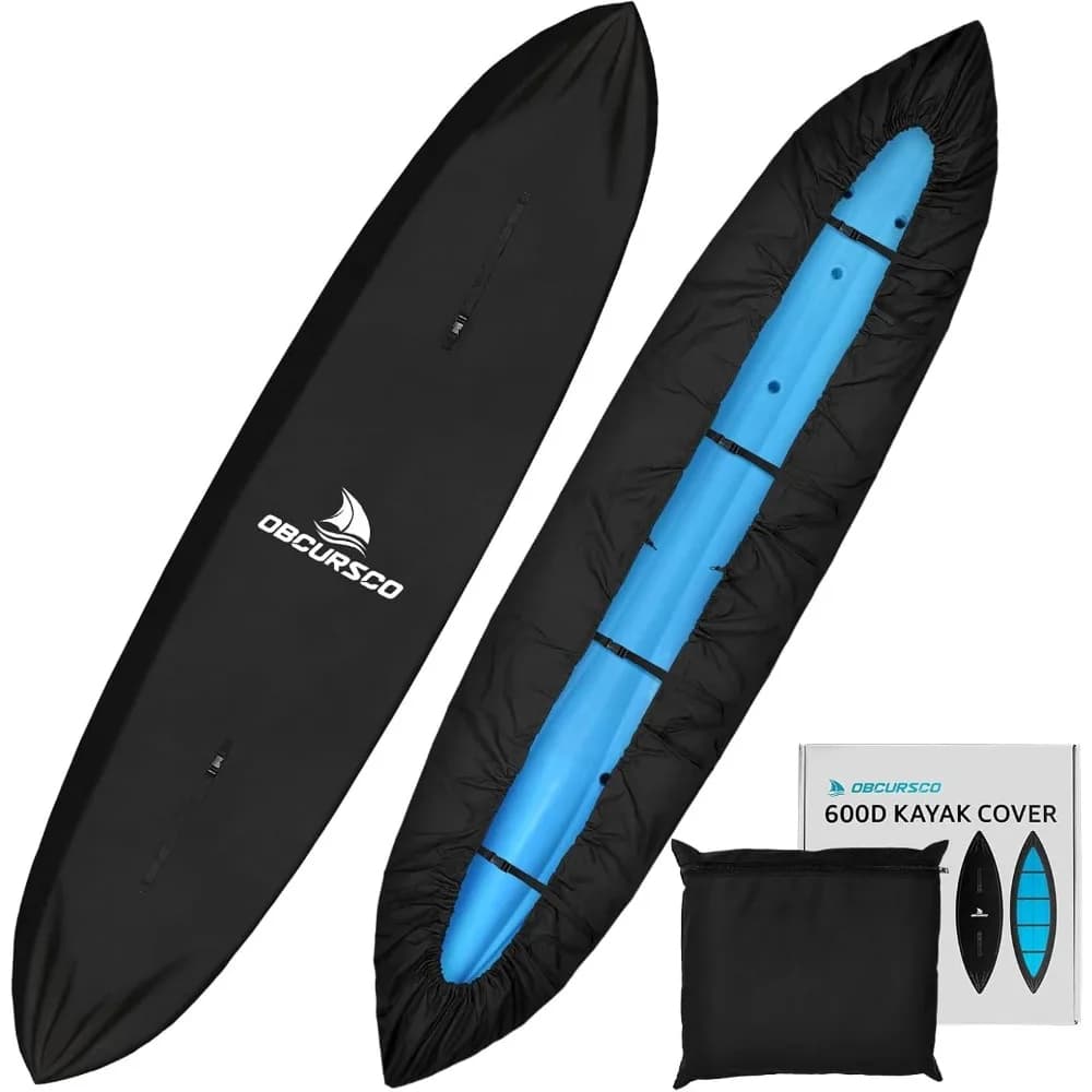 Copertura per Kayak Resistente e Impermeabile, Anti-UV, Anti-Strappo, Anti-Sbiadimento, Adatta per Barche, Canoe e Paddle Board da 9 a 16 Piedi, per Conservazione Interna ed Esterna