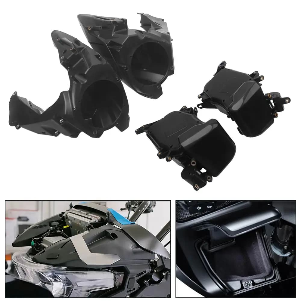 1Pair Black Inner Fairing Speaker Covers/Inner Fairing Storage Glove Box Motorcycle For Harley Touring Road Glide FLTRX 2024-26