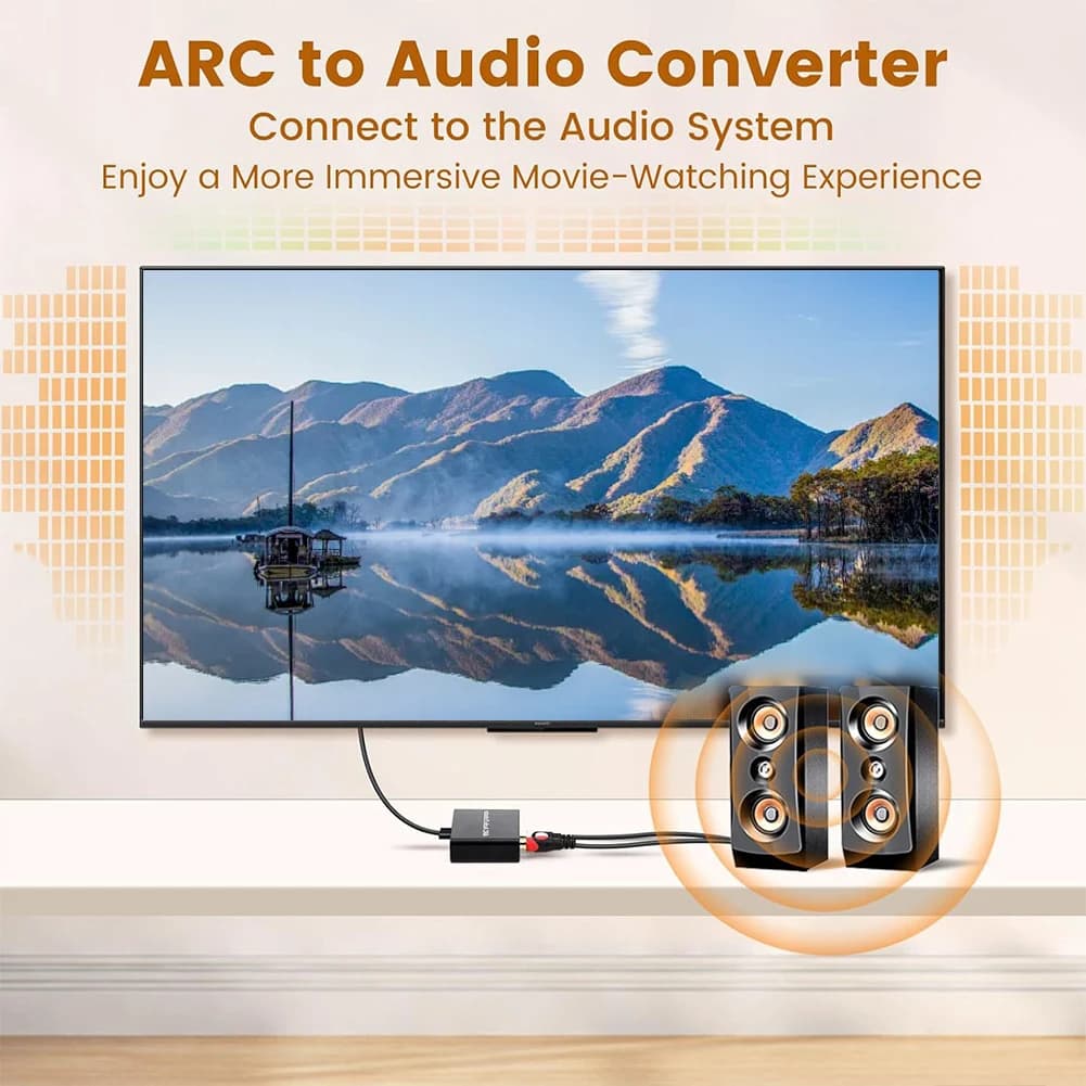 ARC return channel converter From ARC to SPDIF Coaxial L/R Stereo Jack 3.5 mm HDMI compatible ARC adapter for HDTV speaker amplifier