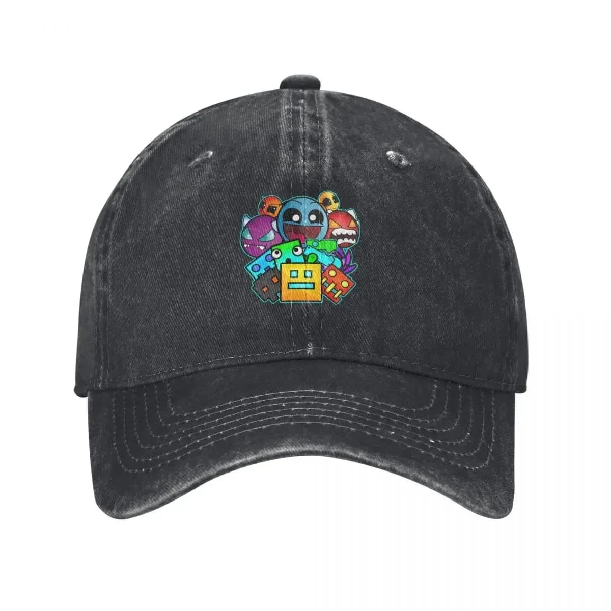 Geometric Dash Baseball Cap Beach Hat Man Luxury Hat Baseball Cap Trucker Cap Women Caps Men's