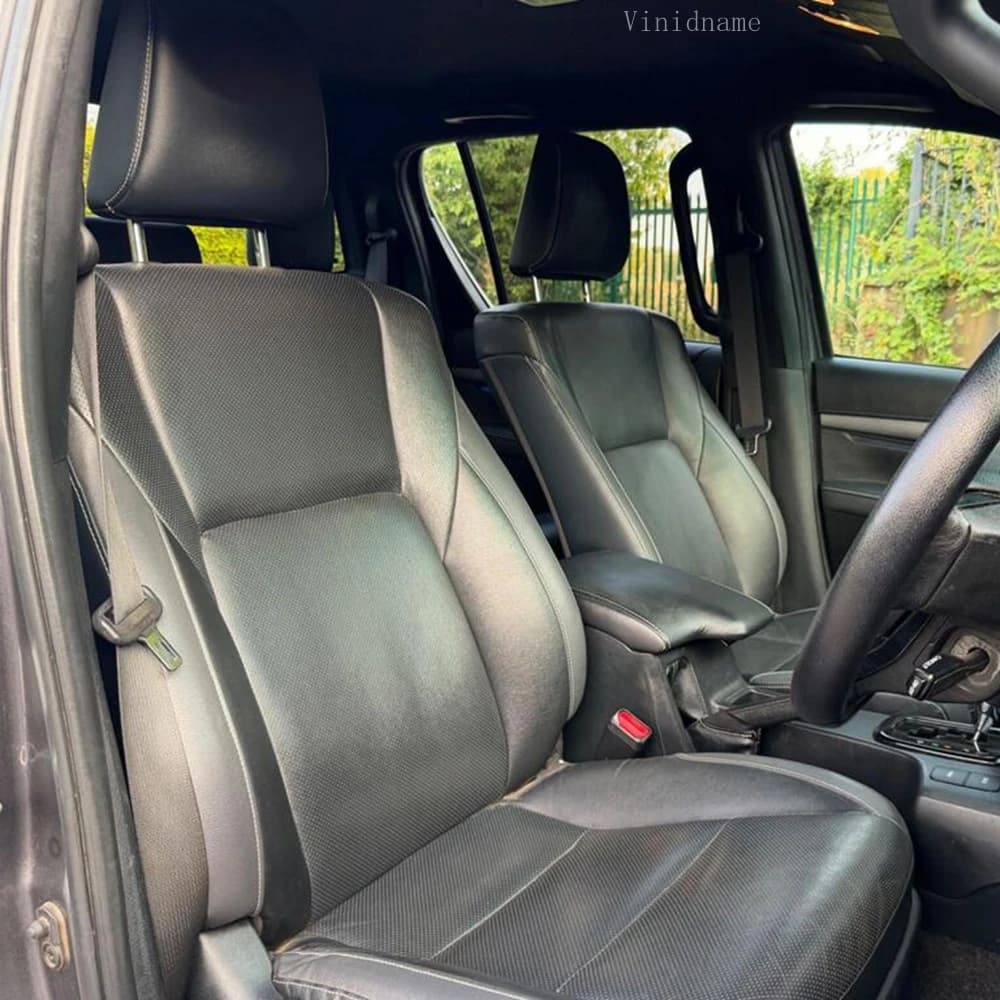 For Toyota Hilux Vigo VIII 2015 2016 2017 2018 2019 2020 2021 2022 2023 2024 2025 PU Leather Custom Car Seat Covers Accessories