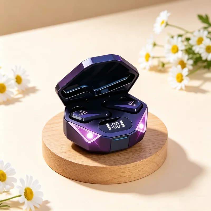 Nuovi auricolari Bluetooth TWS, cuffie wireless con bassa latenza di 65ms, auricolari per eSports e gaming, con microfono per telefoni.