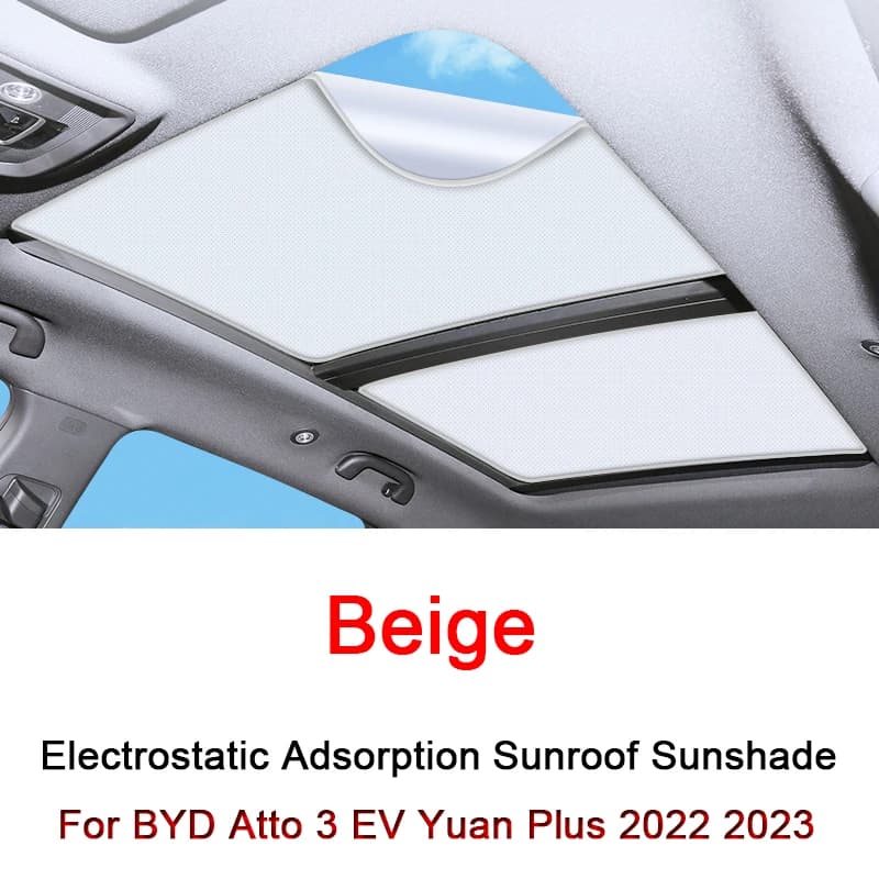 Per BYD Atto 3 EV Yuan Plus 2022-2025 Adsorbimento Elettrostatico Auto Tetto Parasole Lucernario Cieco Ombreggiatura Parabrezza Tetto Apribile copertura