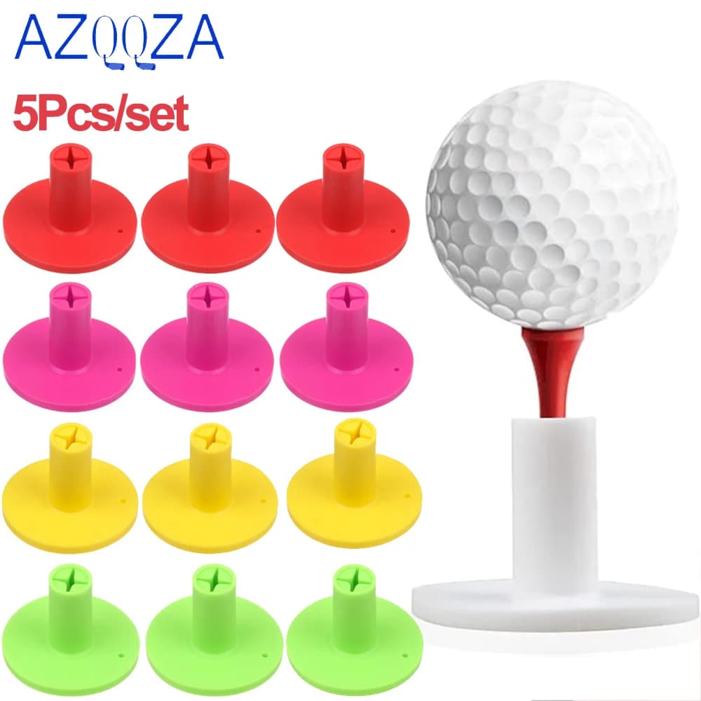 5 pezzi di gomma Golf Tees Driving Range 38mm bianco nero giallo rosso verde Tee Outdoor Indoor Training Aids accessori