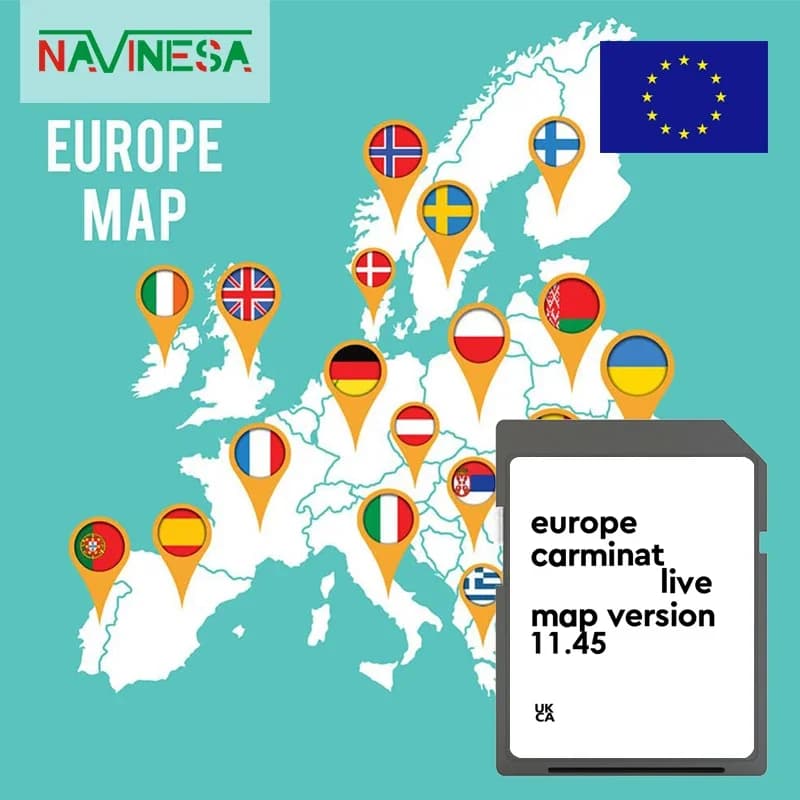 Scheda SD di navigazione Live 11.45 per Renault Espace 2011 2012 2013, versione aggiornata 2025 per Europa, Germania, Inghilterra, Spagna