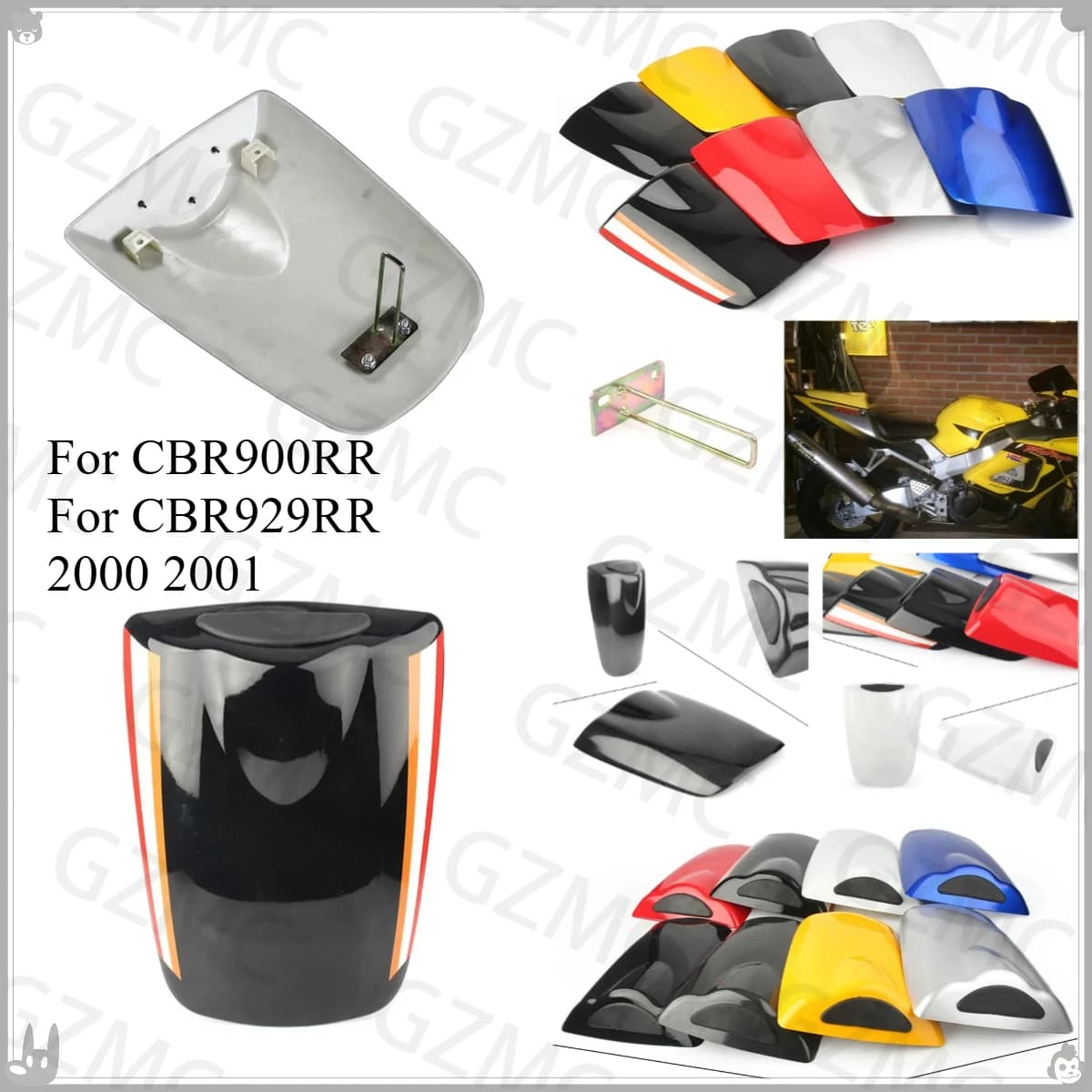 Moto CBR929RR Sedile Posteriore copertura della coda Per Honda CBR900RR CBR929RR 2000 2001 Passeggero Posteriore Cowl Sedile Copertura Posteriore carenatura Parte