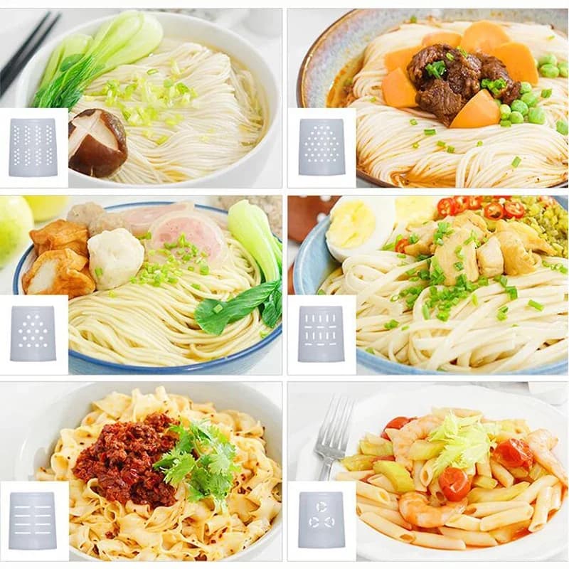 Macchina per Fare la Pasta Elettrica Automatica Midea per Uso Domestico con 6 Set di Testine e Rullo per Impasto Completamente Automatico