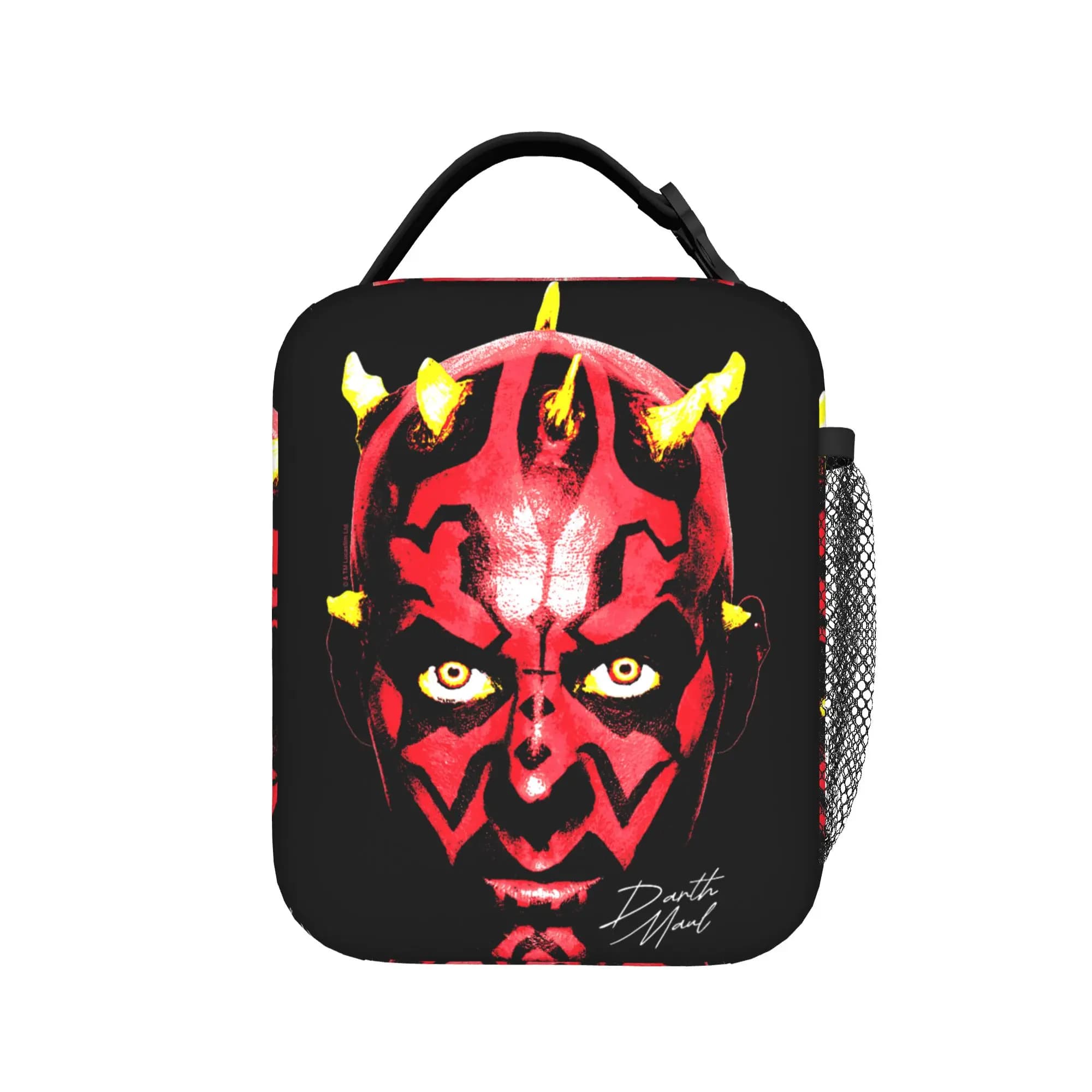 Borse termiche per il pranzo con stampa Darth Maul Face, borsa termica portatile riutilizzabile, borsa per il pranzo, borsa per il pranzo da ufficio, borsa per il cibo da viaggio