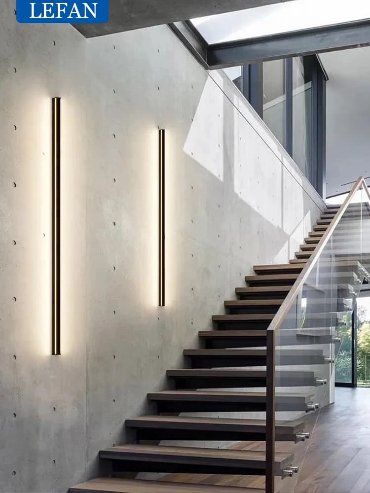 Lampada da parete moderna e minimalista a LED soggiorno divano sfondo corridoio camera da letto comodino lampada da soffitto lampada da parete a striscia lunga di lusso