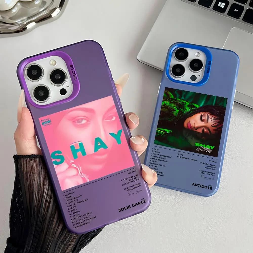 Custodia per telefono S-Shay di Belgium Singer, opaca, con effetto Aurora Laser, antiurto, per iPhone 17 16 15 14 13 12 11 Pro Max Air