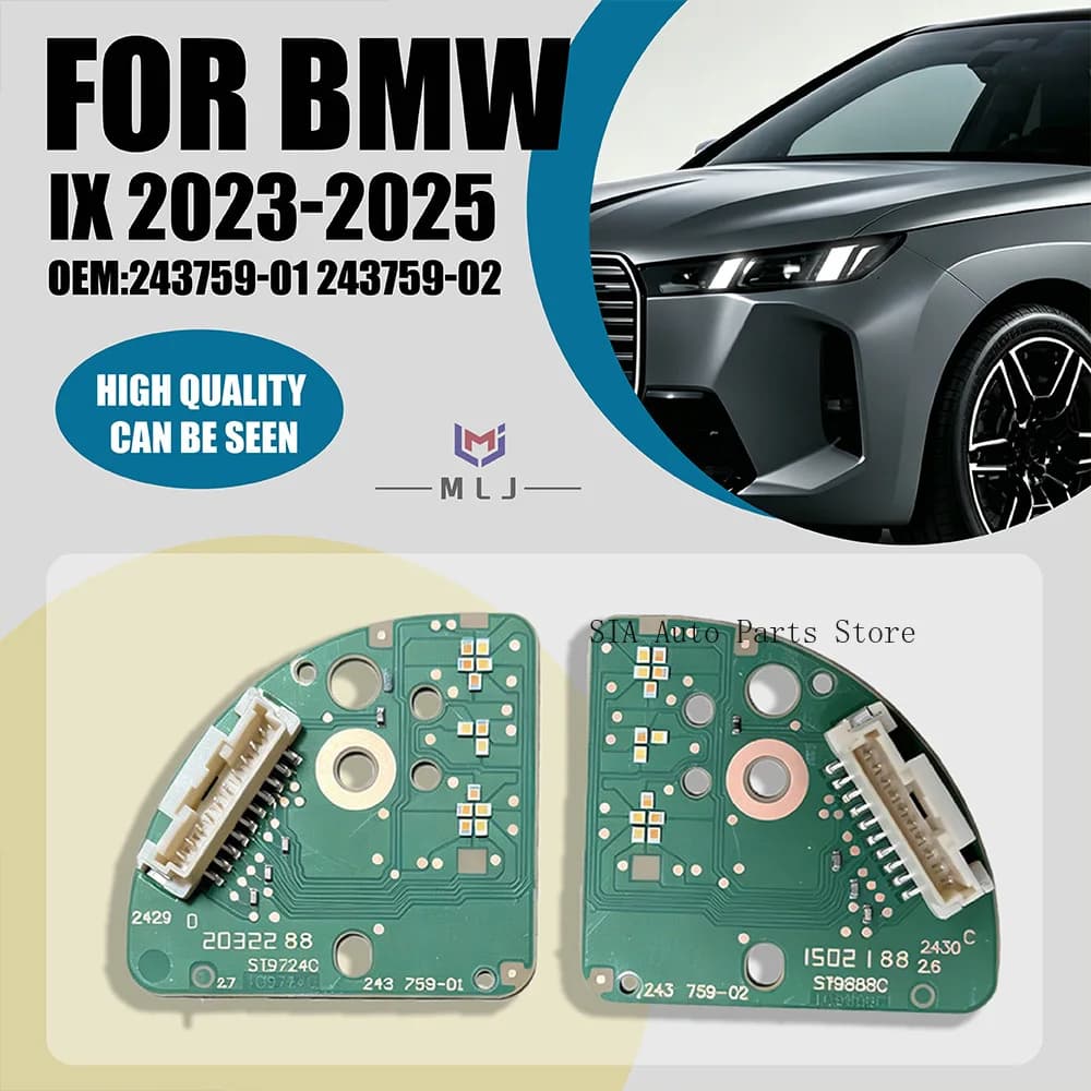 Per BMW IX 2023-2025: Scheda LED con chip Angel Eye a luce bianca per fari e luci diurne DRL, codici 243759-01, 243759-02