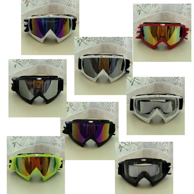 Motocross Goggles MX Off-Road Dustproof Windproof Ski Goggles with PC Lens for Dirt Bike Racing Helmet