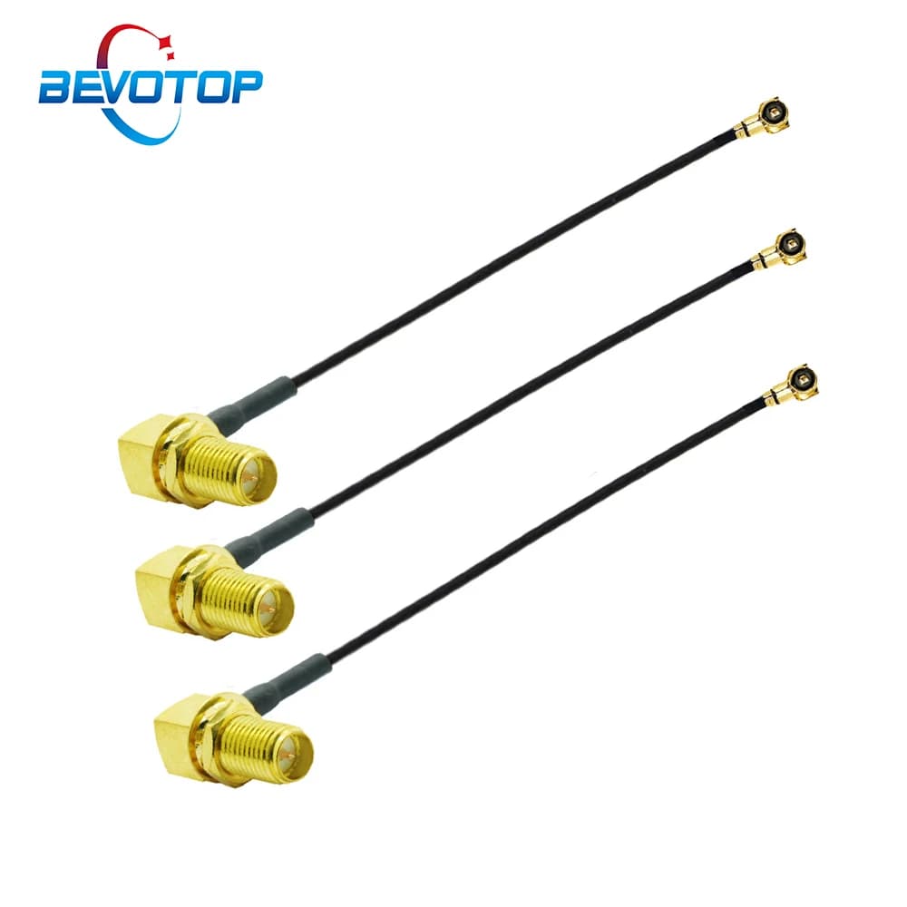 10 pz/lotto Cavo RF4 RP-SMA Femmina ad Angolo Retto a Connettore Femmina MHF4 RF4 Adattatore Antenna WIFI 50 Ohm Cavo di Prolunga Pigtail RF1.13