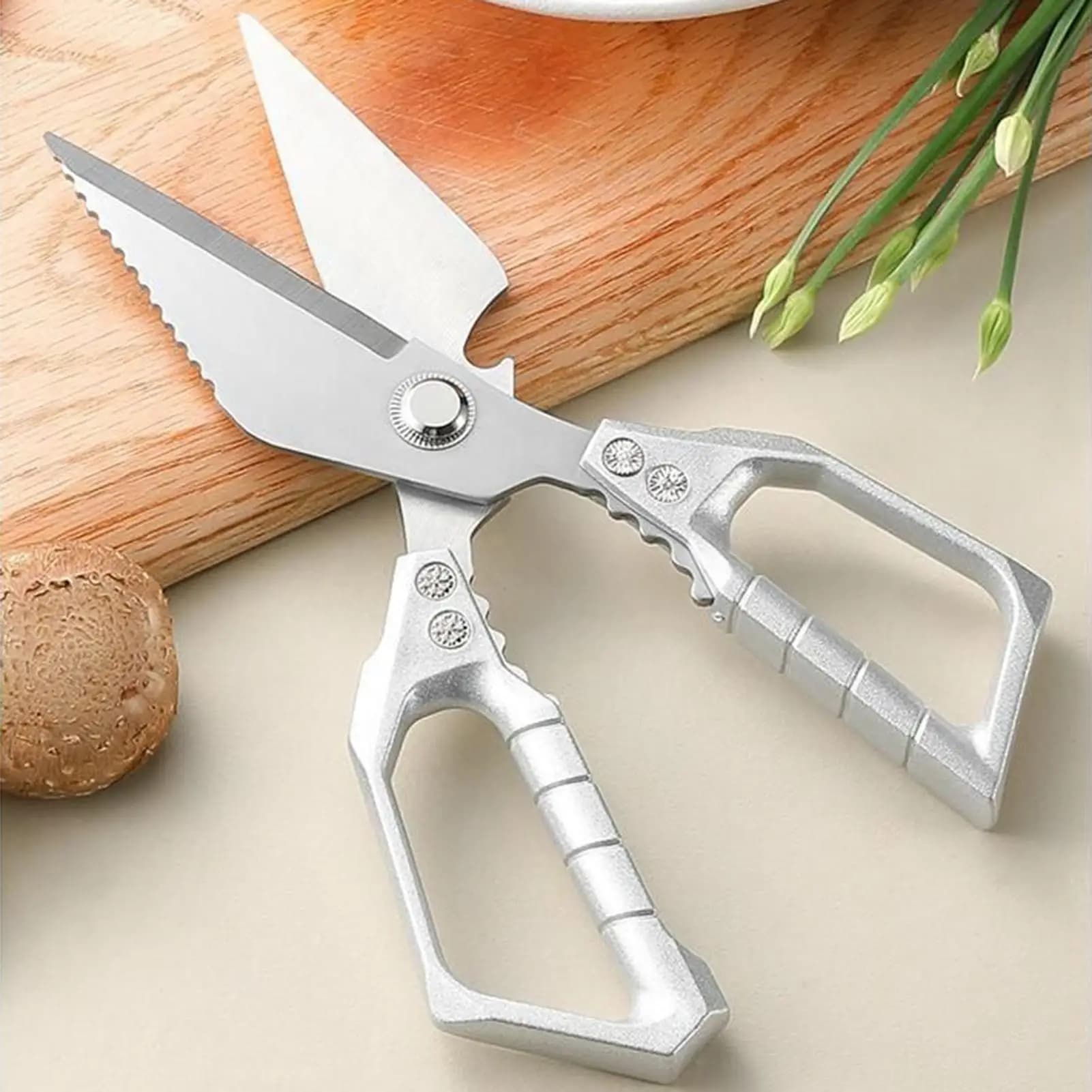 Forbici da cucina Forbici per ossa di pollo resistenti in acciaio inossidabile Forbici per alimenti domestiche dedicate per uccidere i pesci multifunzionali