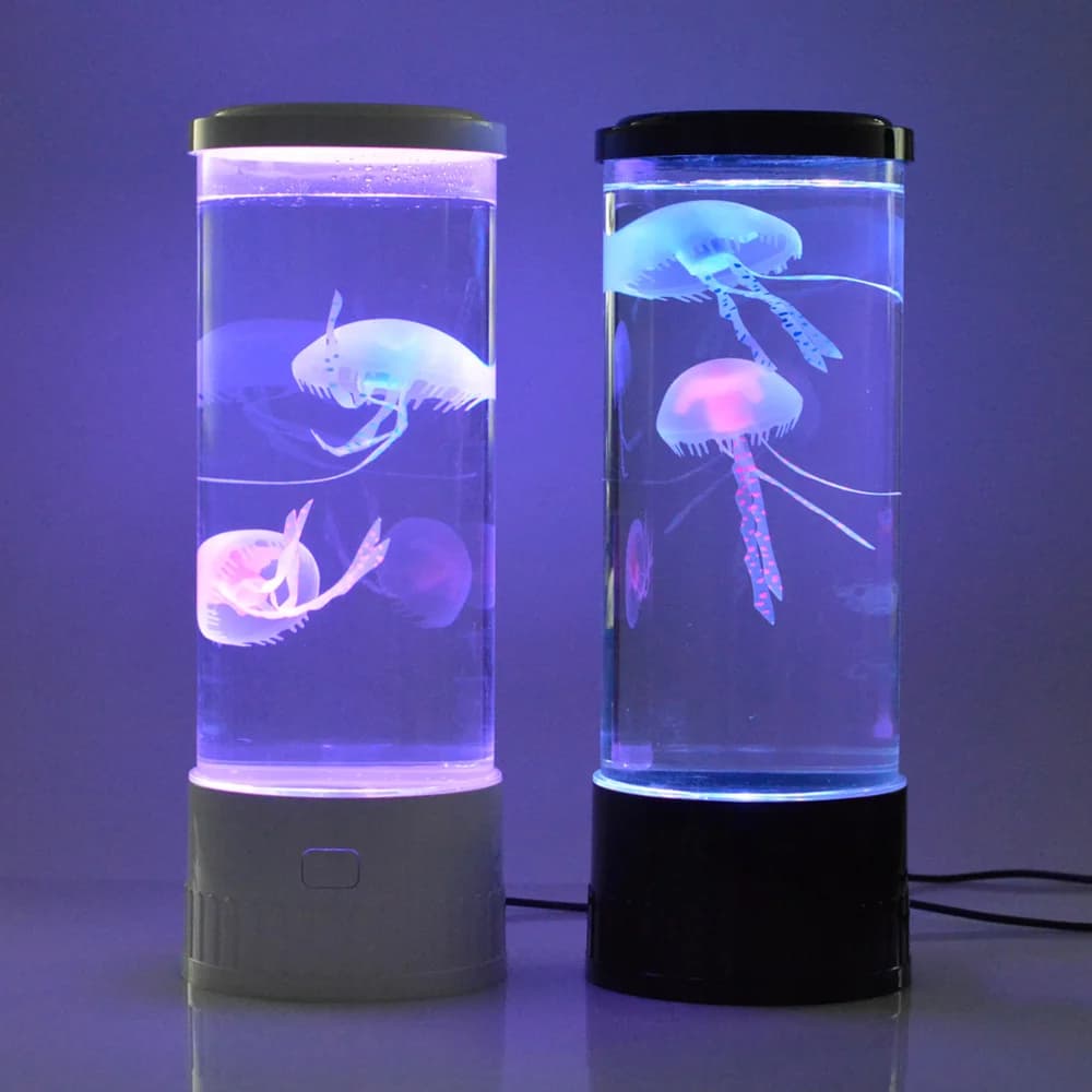Lampada lava meduse Acquario Luci notturne oceano 7 colori LED Luci d'atmosfera meduse con per la decorazione del desktop della camera da letto di casa regalo