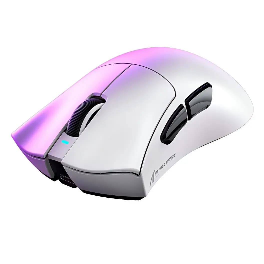 Mouse da Gaming Wireless ATTACK SHARK V3 25000DPI BT/2.4G/Cablato Ultra Leggero con Frequenza di Aggiornamento 1000Hz e Micro Switch Omron