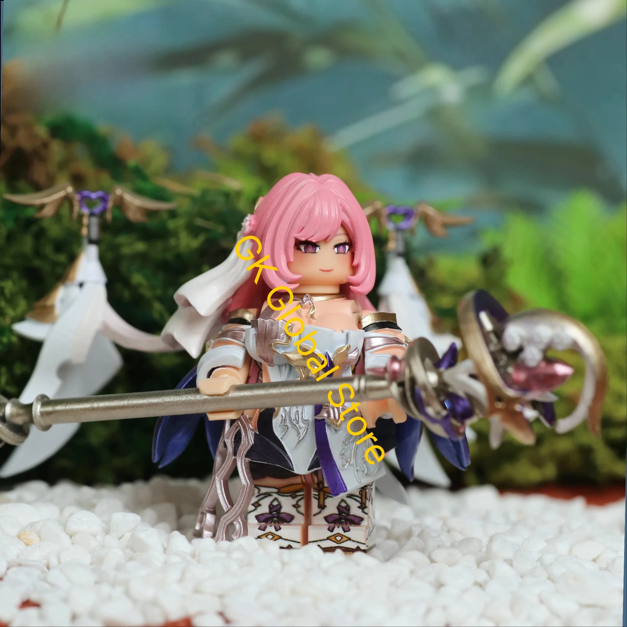 Honkai Star Rail Elysia 5cm Building Blocks Model Desktop Decoration Game Figure Puzzle Toy Gift Perimeter