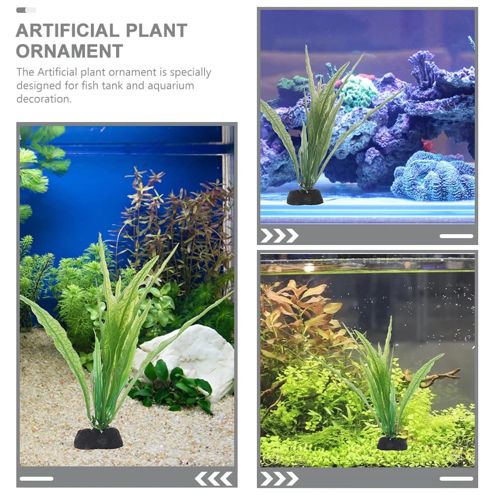 6 Pezzi di Piante Artificiali Acquatiche per Acquario, Decorazione Realistica, Leggere e Facili da Posizionare, Stile Naturale in Plastica