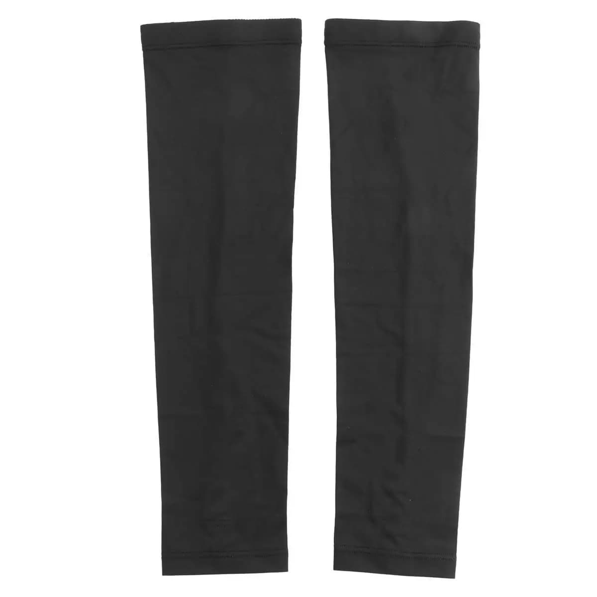 1Pair Outdoor Sports Uv Protection Ice Silk Arm Sleeves Black L Cooling Breathable Sunscreen Sleeves for Riding