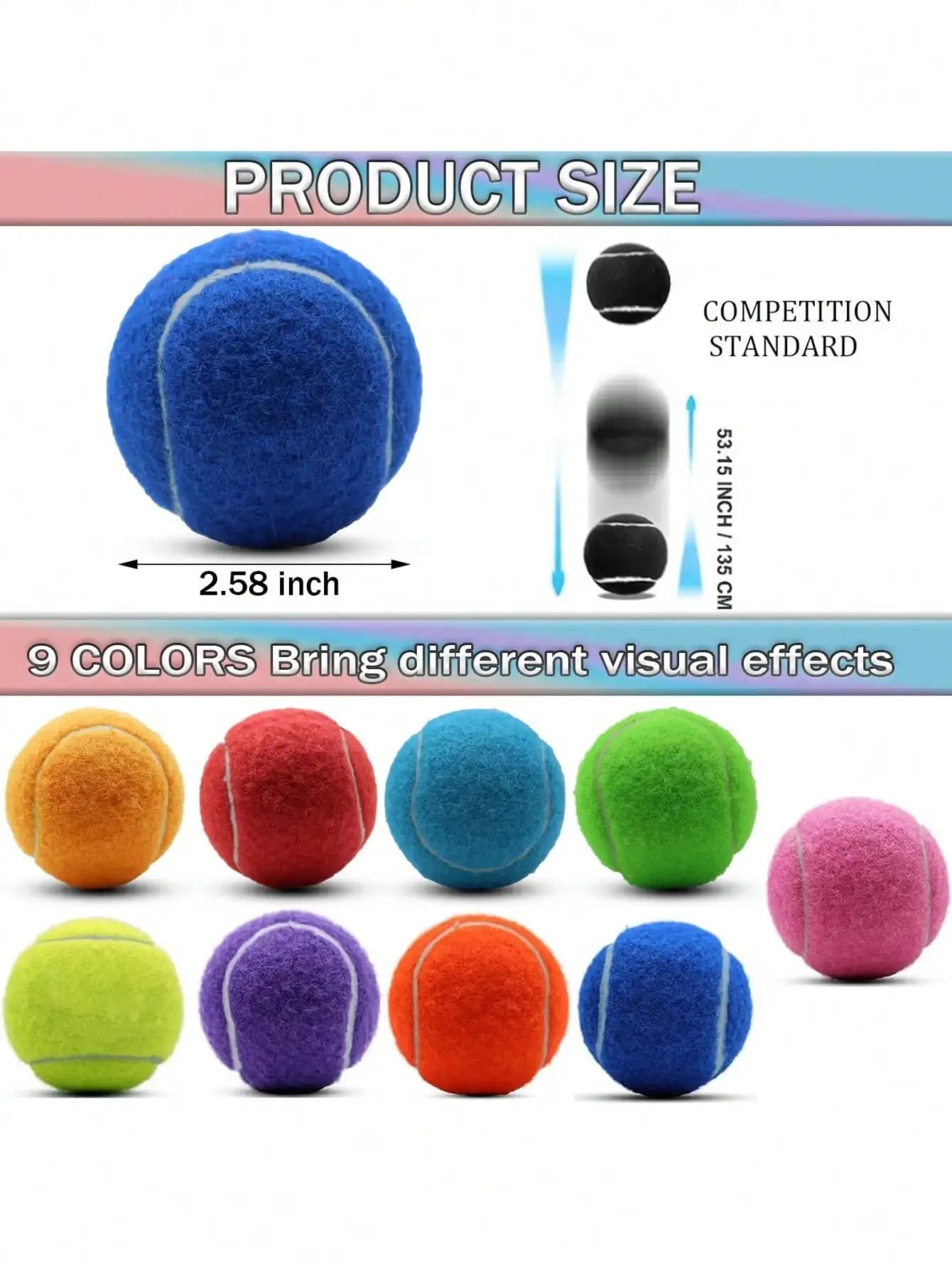 Premium Felt High-Bounce Tennis Balls 4 Pack With Carry Mesh Bag, Durable Pressure Retain for Indoor Outdoor Training & Dog Play