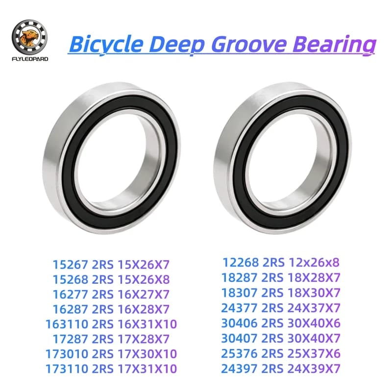 2 pz/lotto 15267 16287 17287 18287 24377 25376 30406 2RS Cuscinetto A Sfere 17x28x7mm per Ruote Bici Movimento Centrale Cuscinetti di Riparazione
